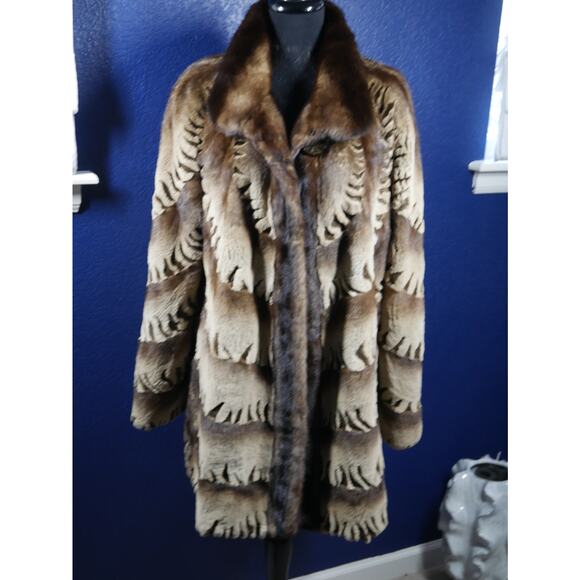 Drop Dead Gorgeous Laser Sheared Female Mink Fur Swing Coat Jacket - Picture 1 of 8